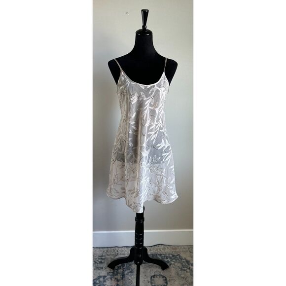 Vintage Jones New York Women’s Sheer Burnout Leaf Design Chemise/Robe Set S\M - Picture 7 of 10